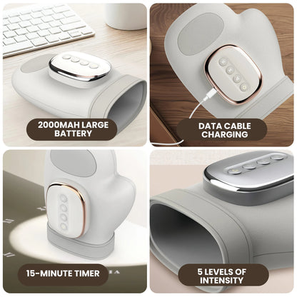 Electric Hand Massager with Heat & Air Compression – 5 Modes, Rechargeable Hand & Finger Massage Machine