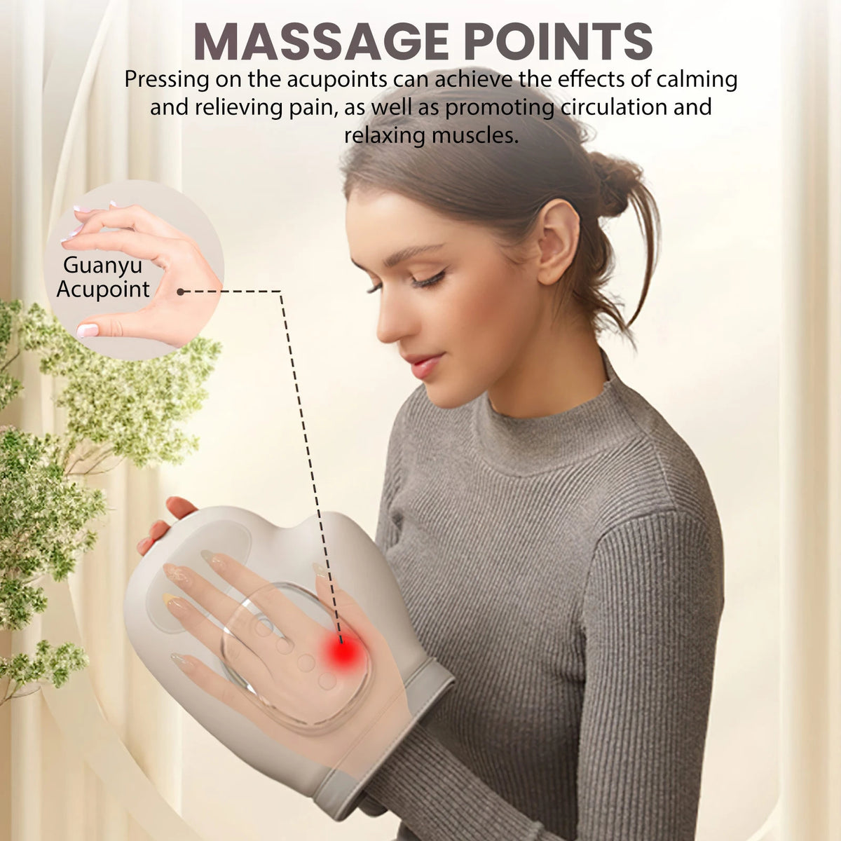 Electric Hand Massager with Heat & Air Compression – 5 Modes, Rechargeable Hand & Finger Massage Machine
