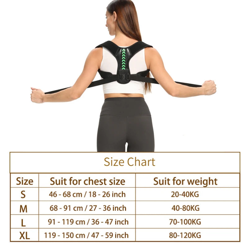 Adjustable Back Posture Corrector – Breathable Shoulder & Back Support Belt for Men & Women