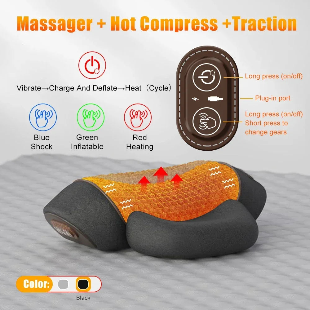 PAQIN Neck Massager Pillow – Non-Electric Cervical Neck Support & Relaxation Pillow
