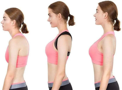 Adjustable Back Posture Corrector – Breathable Shoulder & Back Support Belt for Men & Women