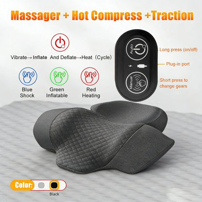 PAQIN Neck Massager Pillow – Non-Electric Cervical Neck Support & Relaxation Pillow