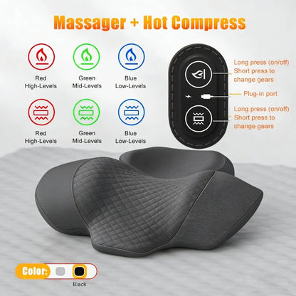 PAQIN Neck Massager Pillow – Non-Electric Cervical Neck Support & Relaxation Pillow