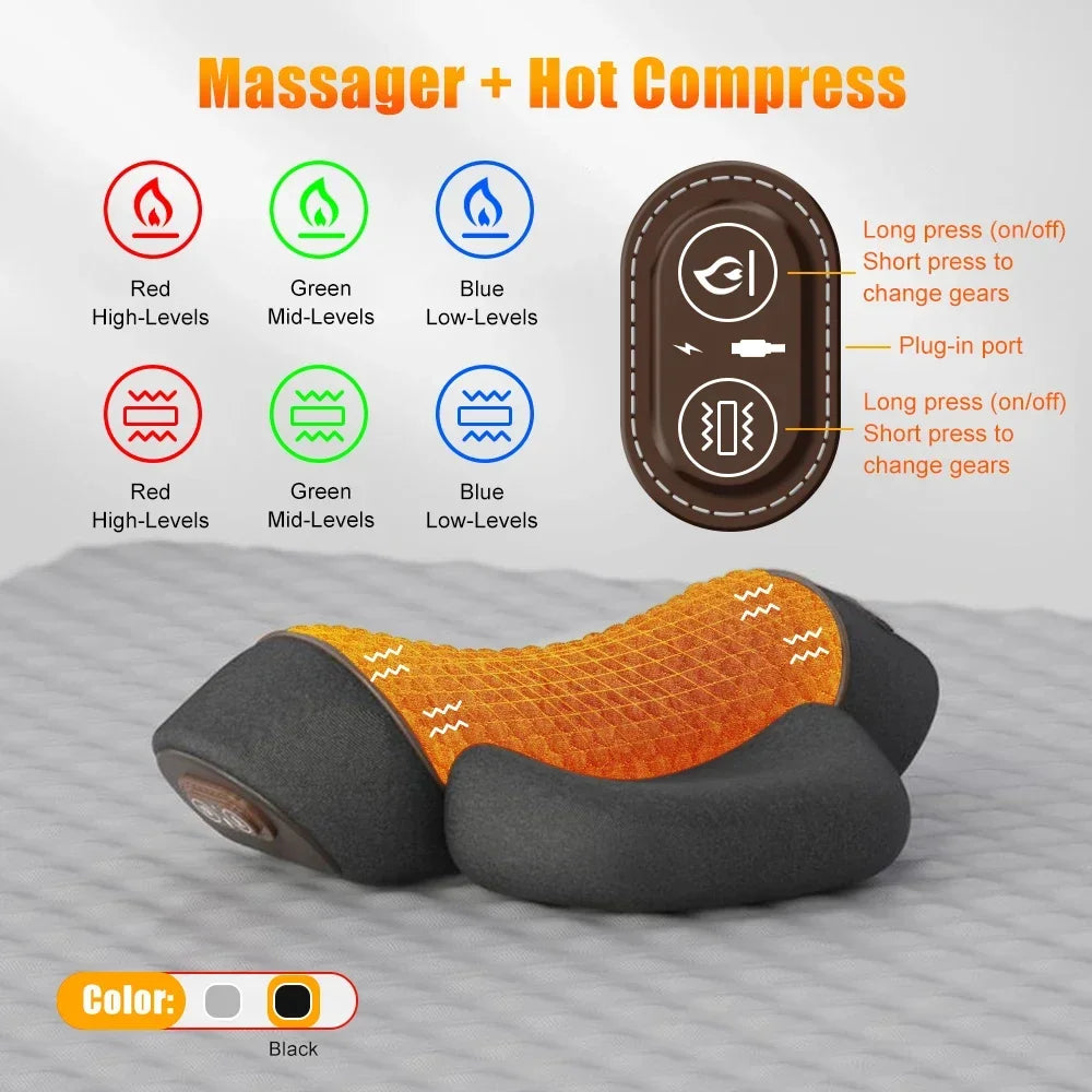 PAQIN Neck Massager Pillow – Non-Electric Cervical Neck Support & Relaxation Pillow