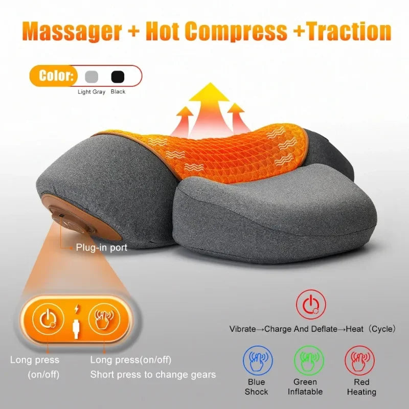 PAQIN Neck Massager Pillow – Non-Electric Cervical Neck Support & Relaxation Pillow